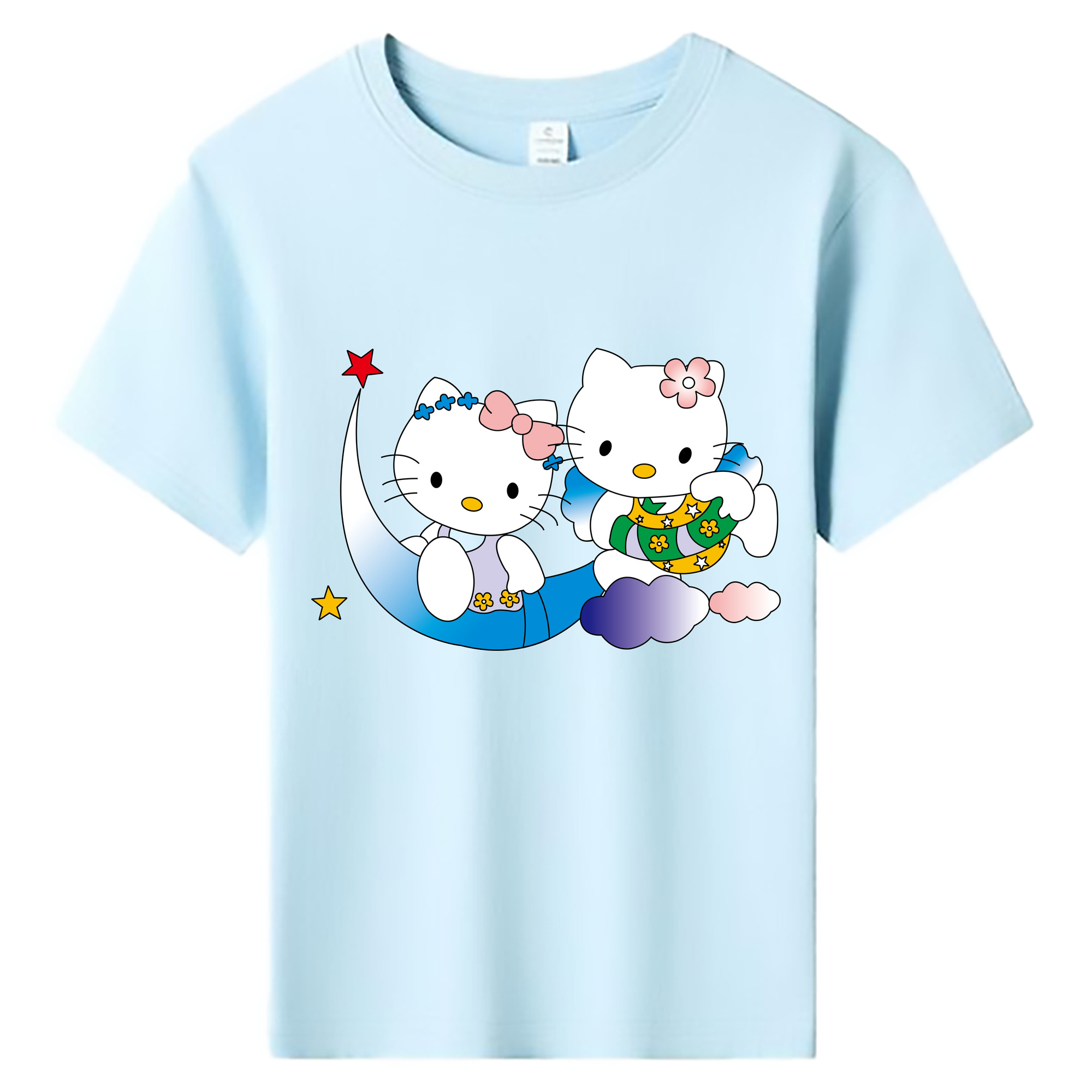 （画像用） Hello Kitty ハローキティ 綿100％キッズTシャツ（フロントプリント）